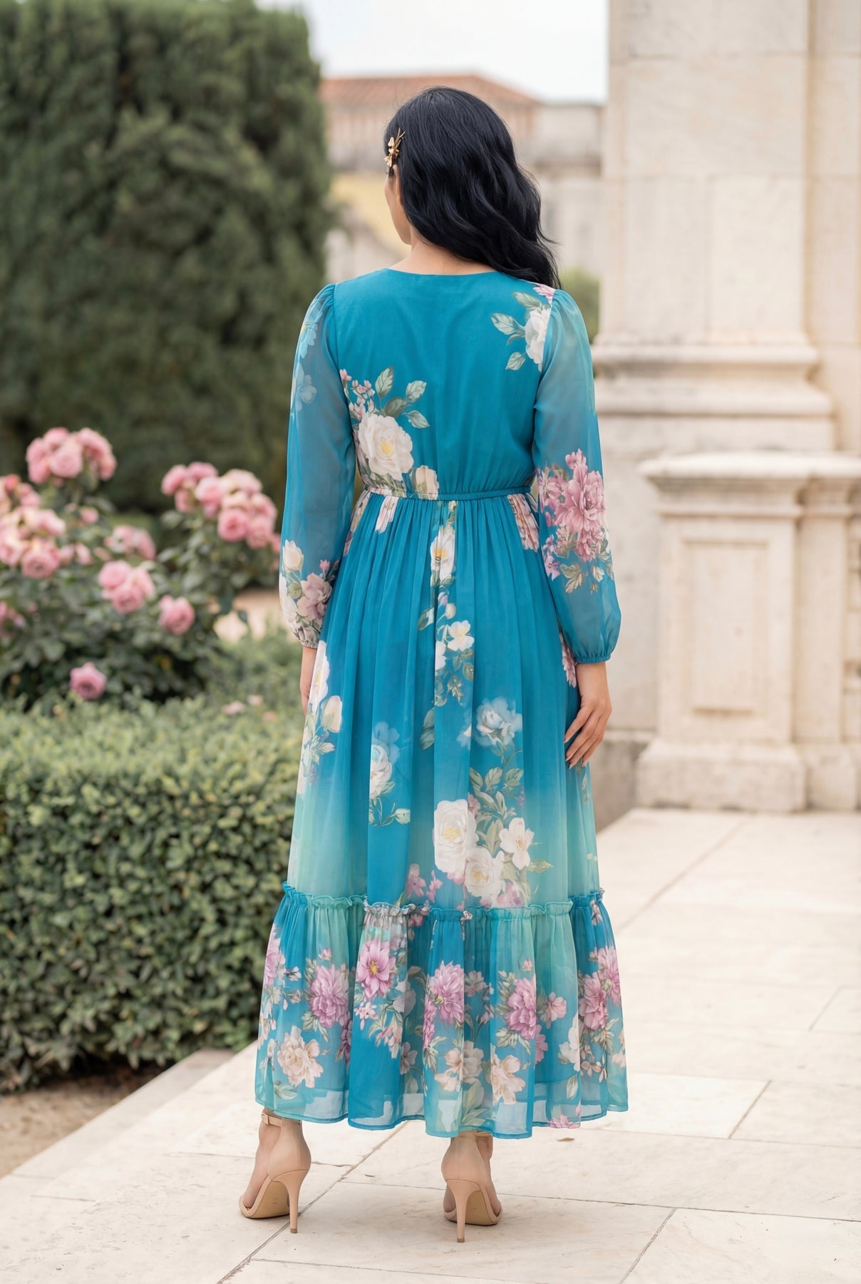 Trendy Printed Party Dress