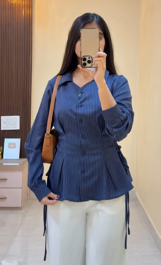Casual Pink Striped Shirt with White Pants | Smart Everyday & Office Wear Outfit