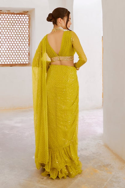 Stylish Embroidered Party Wear Saree for Modern Women