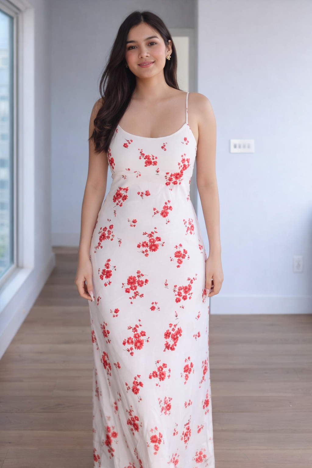 Elegant Floral One-Shoulder Maxi Dress