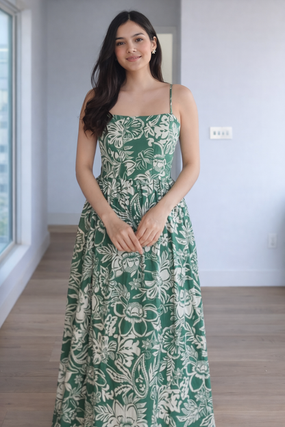 Elegant Floral One-Shoulder Maxi Dress