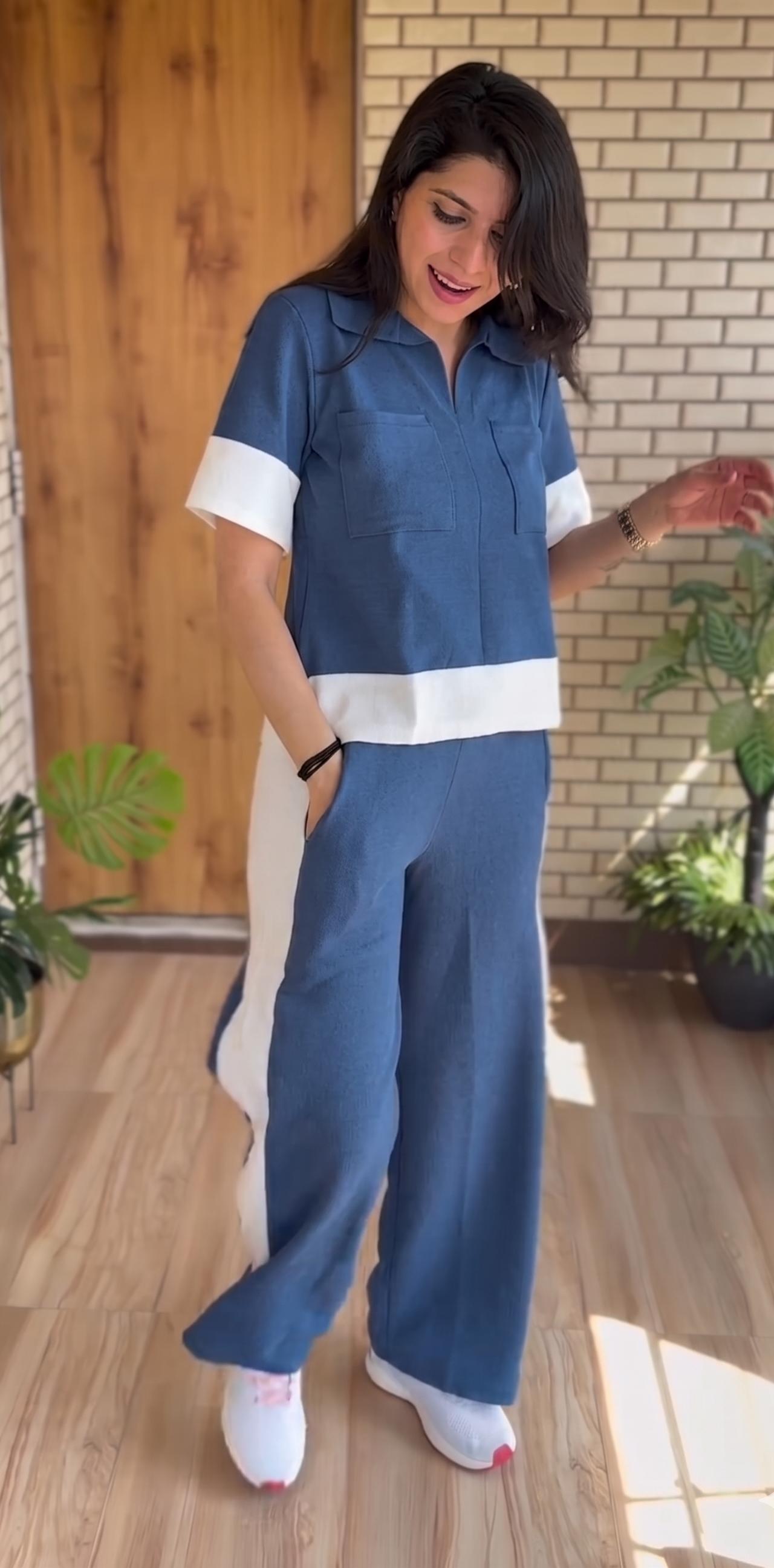 Contrast Trim Lounge Set