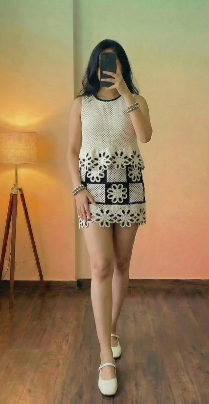 Self-Textured Knit Co-ord in Mauve