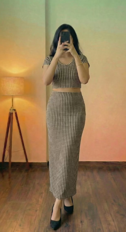 Self-Textured Knit Co-ord in Mauve