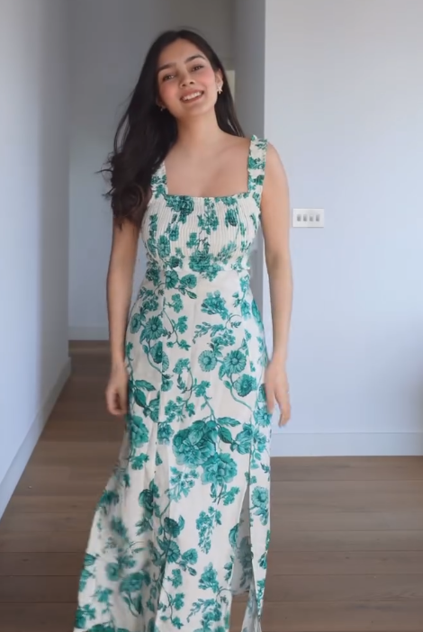 Elegant Floral One-Shoulder Maxi Dress