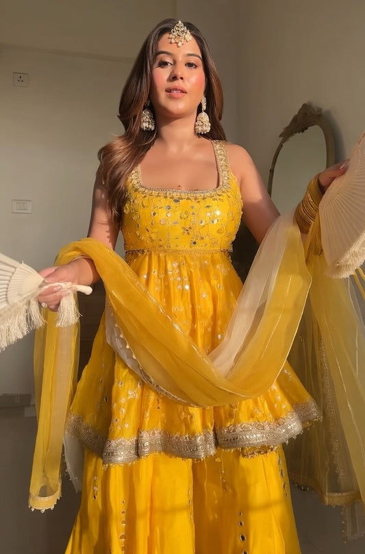 Sunshine Embroidered Anarkali Set