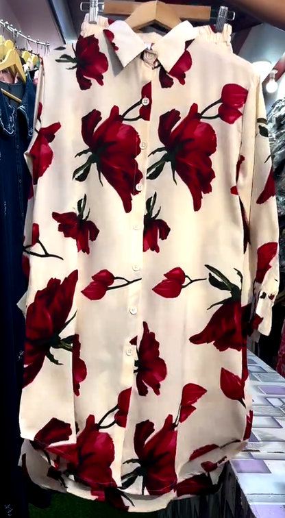 Elegant Floral Printed Shirt & Pant Co-Ord Set | Stylish Casual & Party Wear Outfit