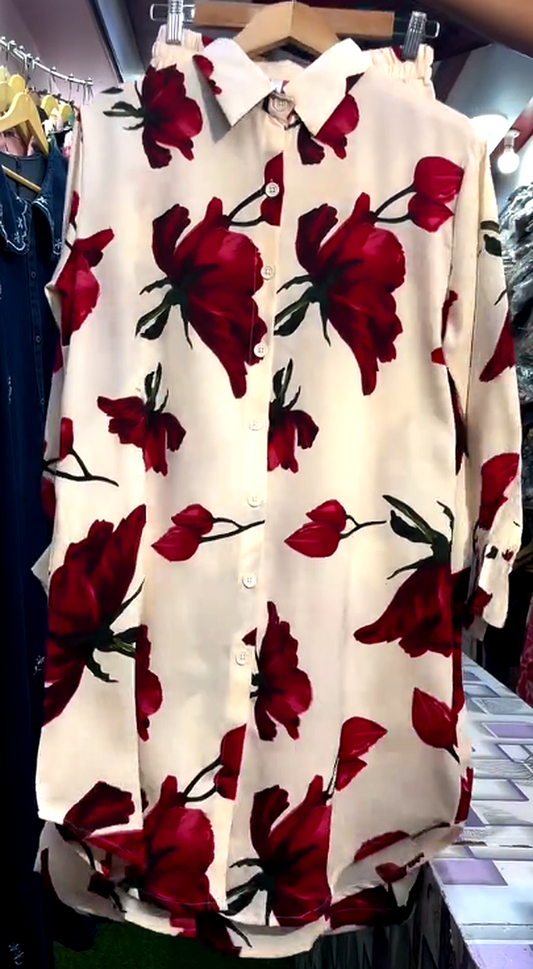 Elegant Floral Printed Shirt & Pant Co-Ord Set | Stylish Casual & Party Wear Outfit