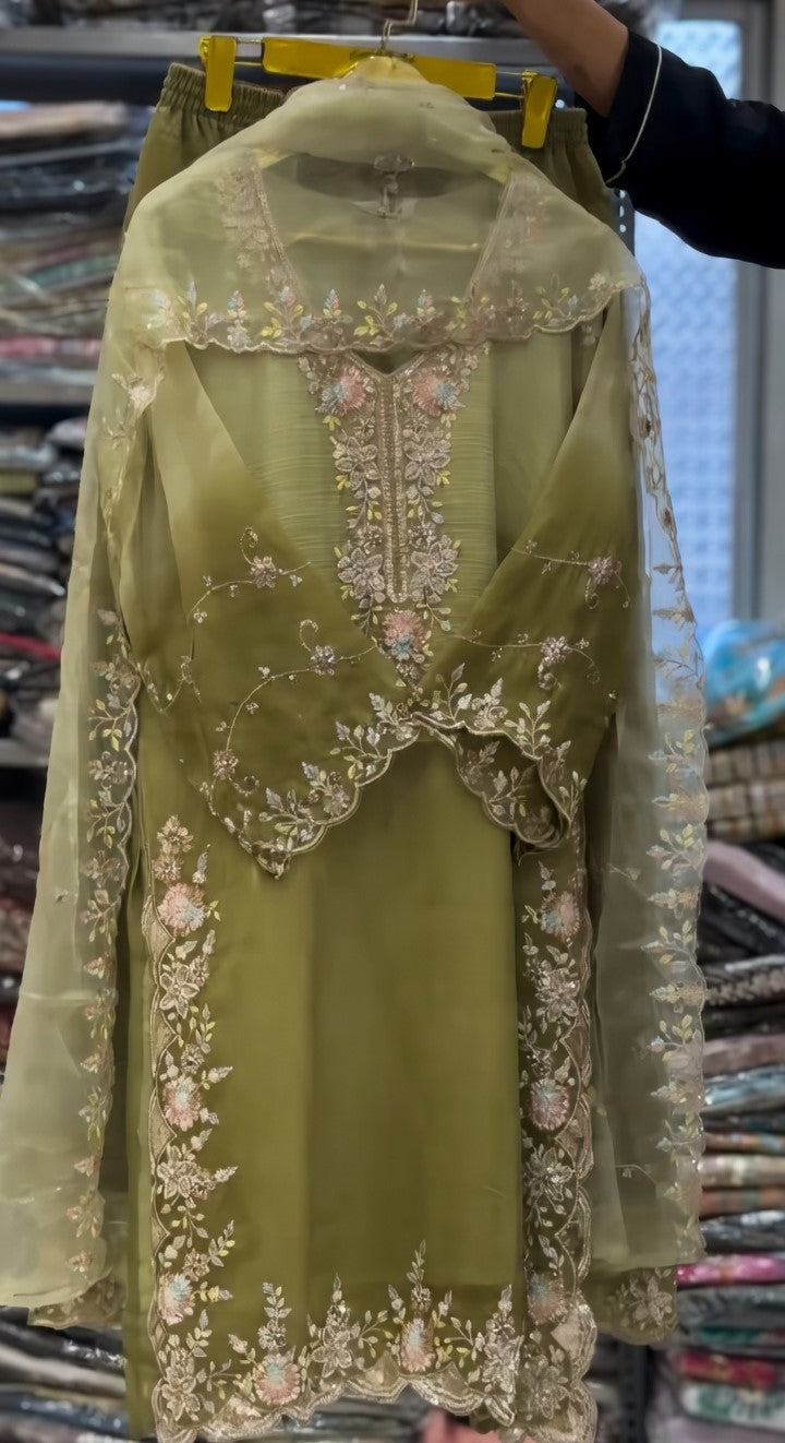 Embroidered Kurta Set with Dupatta