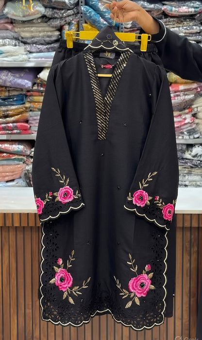 Noor Elegant White Embroidered Kurta Set